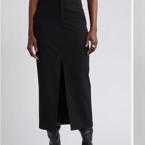 Suited Midi Column Skirt